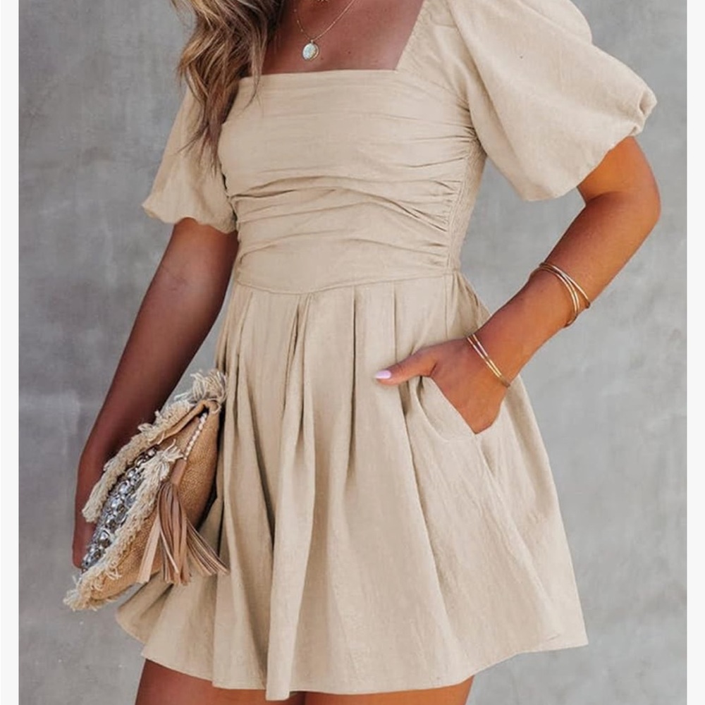 Puff sleeve romper